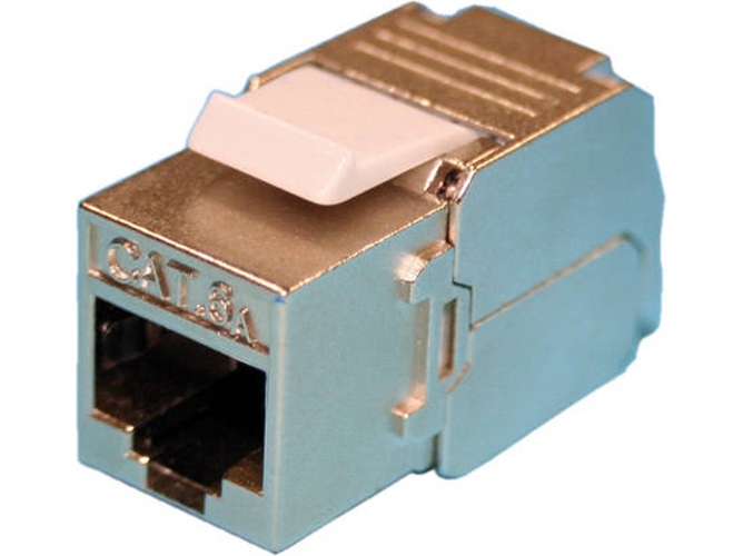 Panel de Parcheo ROLINE Keystone Jack, Cat.6a, RJ-45, shielded, toolless, silver