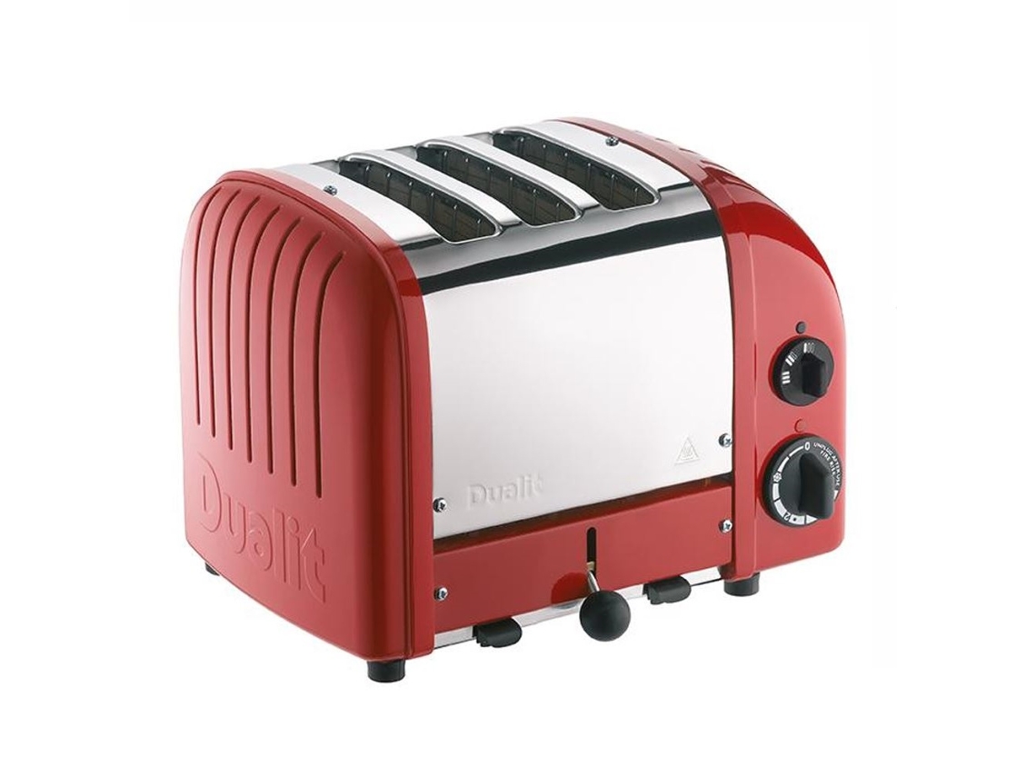 Tostadora De 3 Rebanadas, 1700 W, Roja 30262 - Dualit