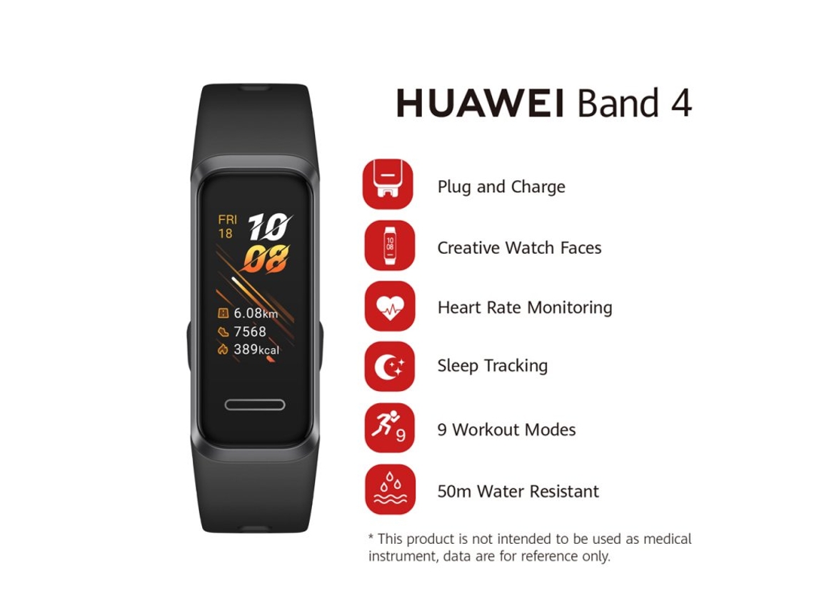 Smartwatch Huawei Band Monitor de Carga y Enchufe Original Faces