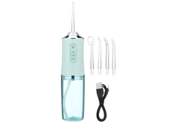 Szsmart Irrigador Oral Inalámbrico Para La Limpieza De Los Dientes 4 Puntas De Chorro Luz Verde