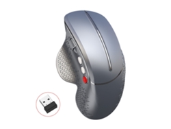 Ratón vertical inalámbrico, 2,4 g, ratón ergonómico para oficina y juegos, tacto cómodo, gris plateado*