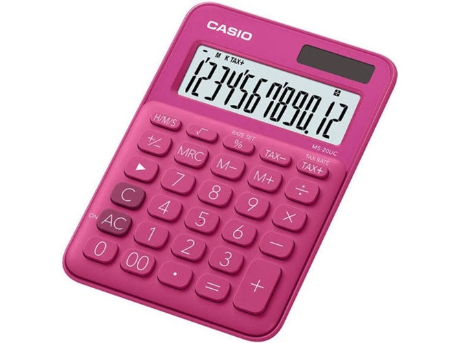 Calculadora Básica CASIO MS-20UC-RD Rojo (12 dígitos)