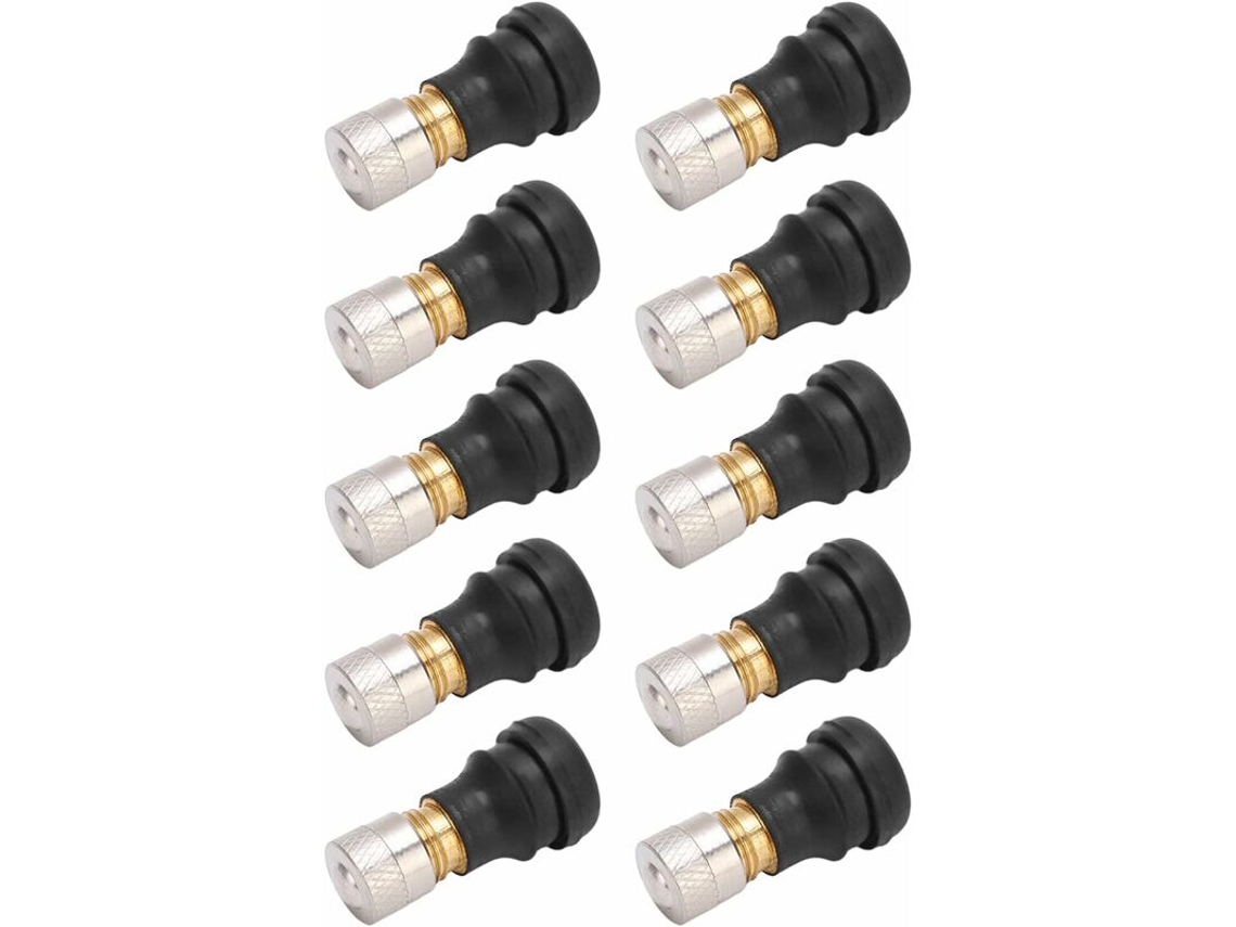Válvula de neumático para patinete eléctrico Xiaomi, 10 piezas de válvula de vacío de caucho y metal para neumáticos sin cámara de menos de 9 mm de diámetro