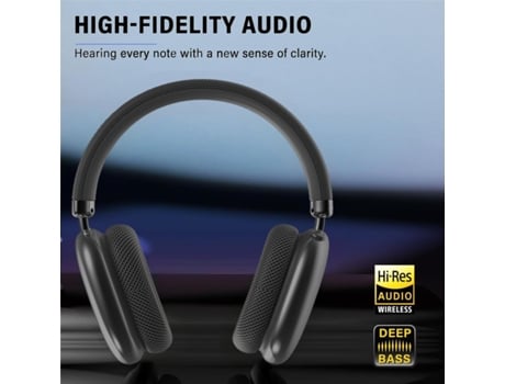 Auriculares inalámbricos Auriculares Bluetooth con cancelación activa de ruido, auriculares supraaurales con micrófonos, 24 horas de reproducción, ...