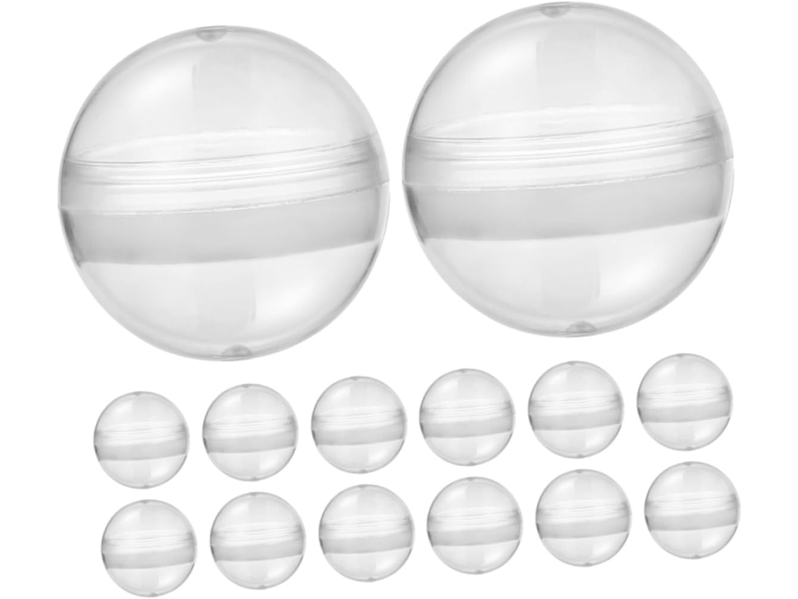 50 Piezas, Té, Fiesta, 50 Piezas Bolas Transparentes Vacías Para Máquinas Expendedoras Rellenables Con