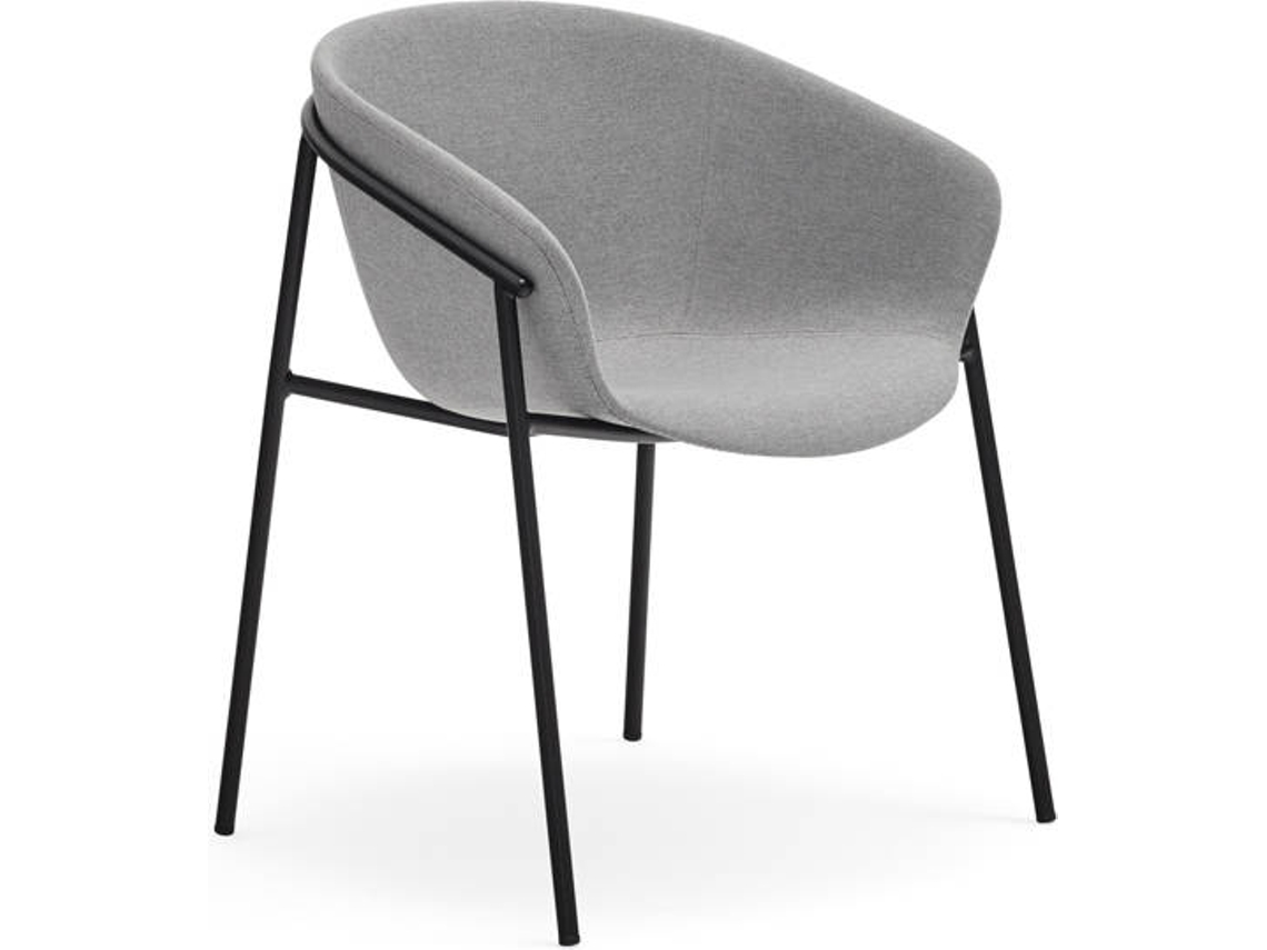 Sillón BAZAR MONDIALE Hug (Gris Claro - Metal y Tela - 59x67x79 cm)