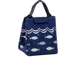 Bolsa De Almuerzo Aislada Portátil Para Viaje, Senderismo Y Picnic - Color Azul Marino