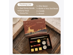 Kit De Sellos De Cera Con 6 Sellos Y Perlas De Cera Para Sobres, Invitaciones Y Manualidades.