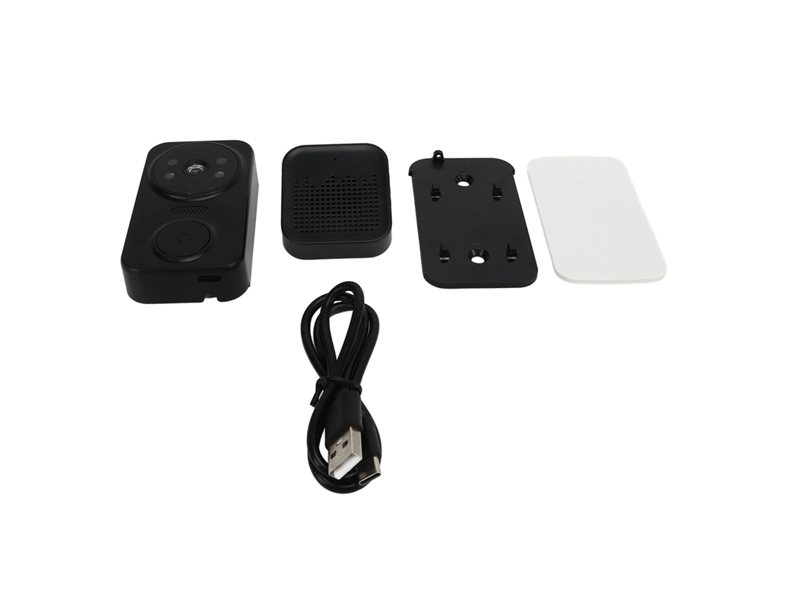 Timbre Inalámbrico Con Cámara Wifi, Visión Nocturna Infrarroja Hd, Audio Bidireccional Y Control Por App Para Hogar