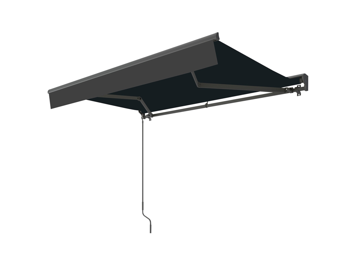 Lozio Toldo Motorizado De 3,95 X 3 M De Aluminio Con Lona Gris.