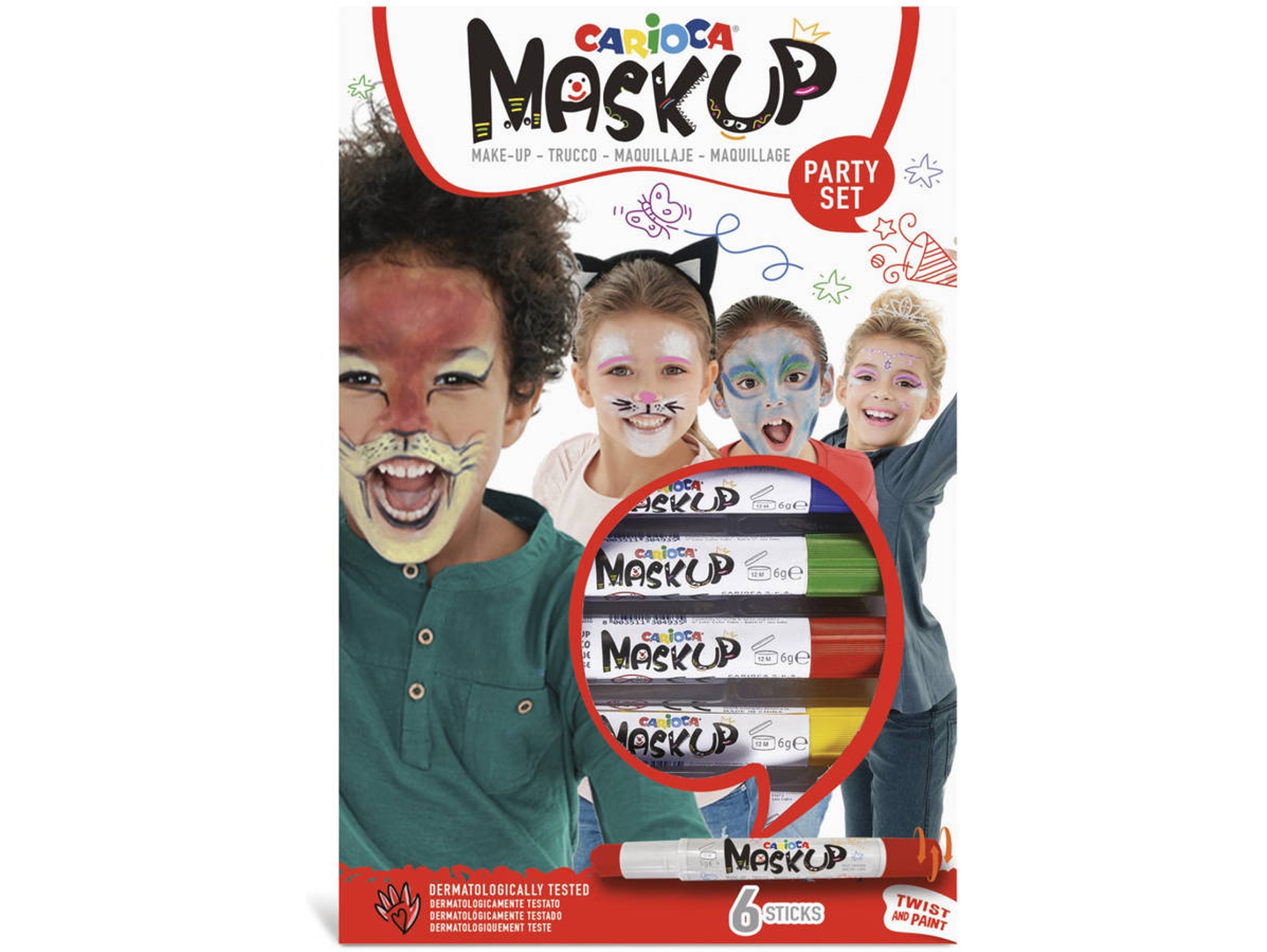Pintura Facial CARIOCA Mask Up 43052 (6 Colores)