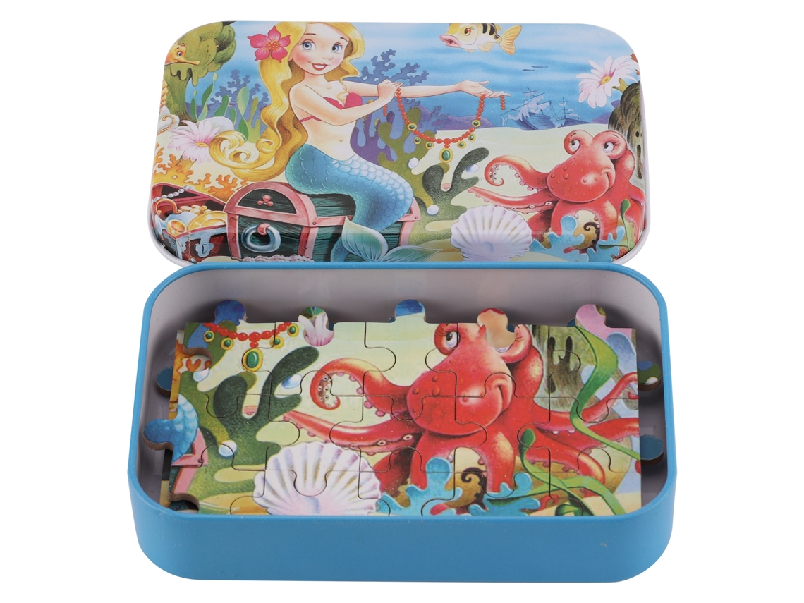 Ats-60 Piezas Rompecabezas Infantiles Con Dibujos Animados, Juguete De Rompecabezas Para Niños Con Caja De Almacenamiento