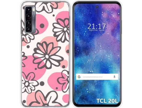 Carcasa TCL 20L TUMUNDOSMARTPHONE Dibujos Transparente Flores 09 Multicolor