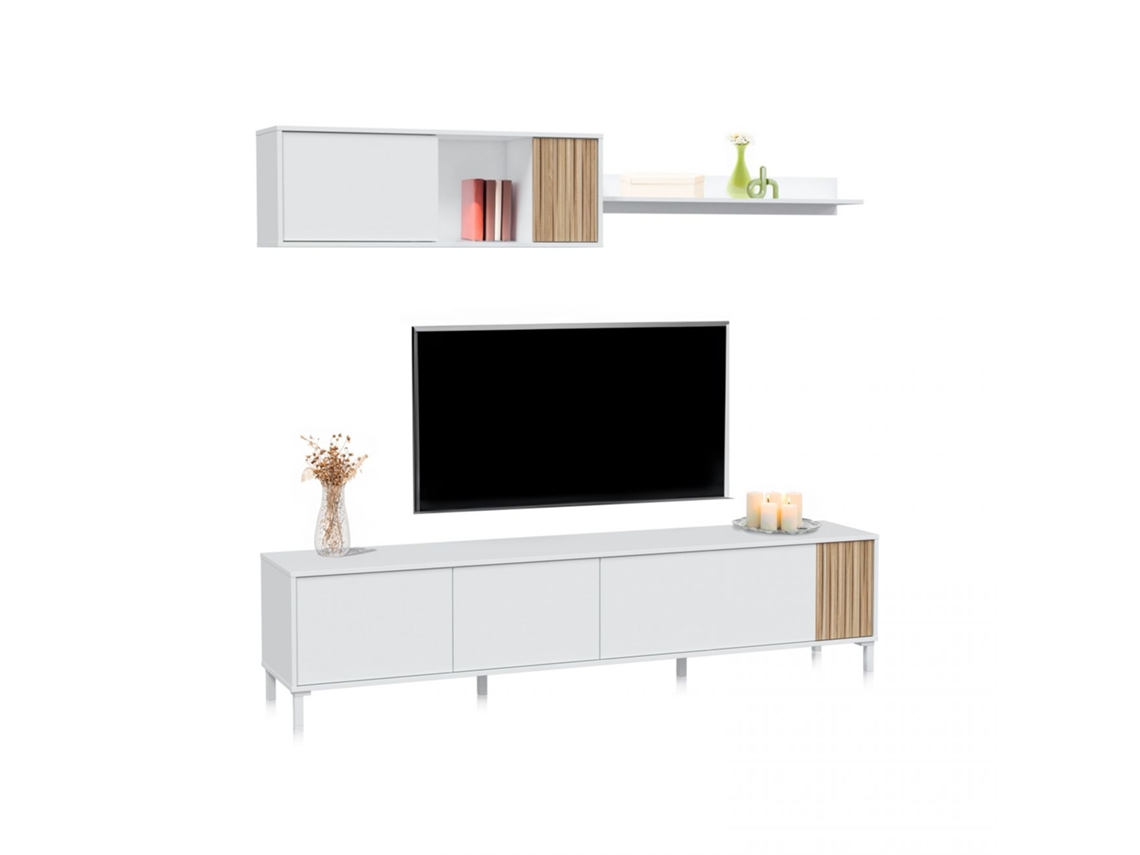 Salón Nitza Blanco Artik (Blanco Mate) - Natur 200 x 47 x 40 cm