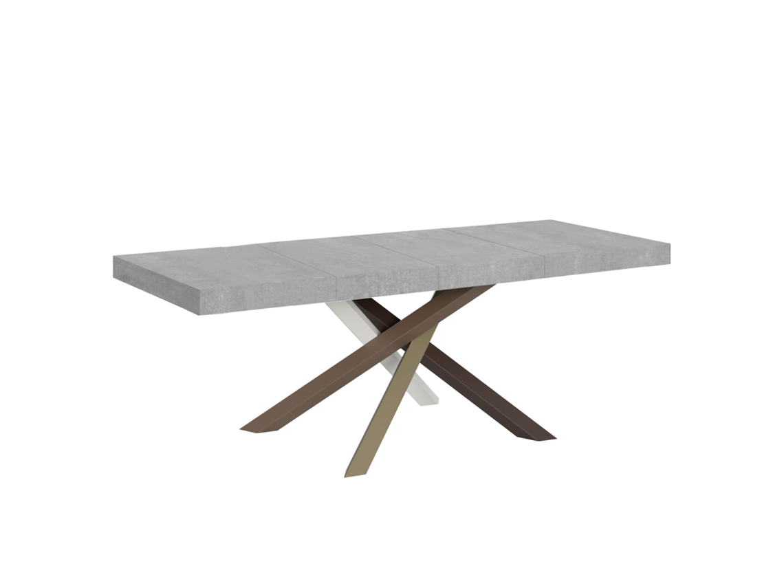 Mesa extensible 90x160/264 cm Volantis Premium Cemento estructura multicolor 4/C ITAMOBY