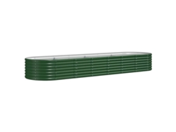 Jardinera VIDAXL Verde Acero (296x80x36 cm)
