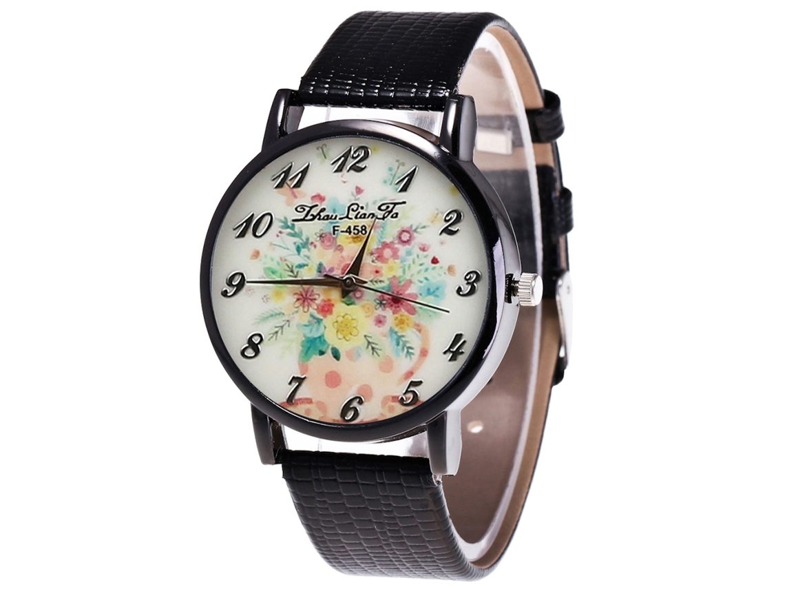 Reloj De Cuero Pu Unisex Zhoulianfa Moda Ilustración Negro
