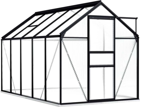 Invernadero VIDAXL con Estructura de Aluminio Gris Antracita 5,89 m²