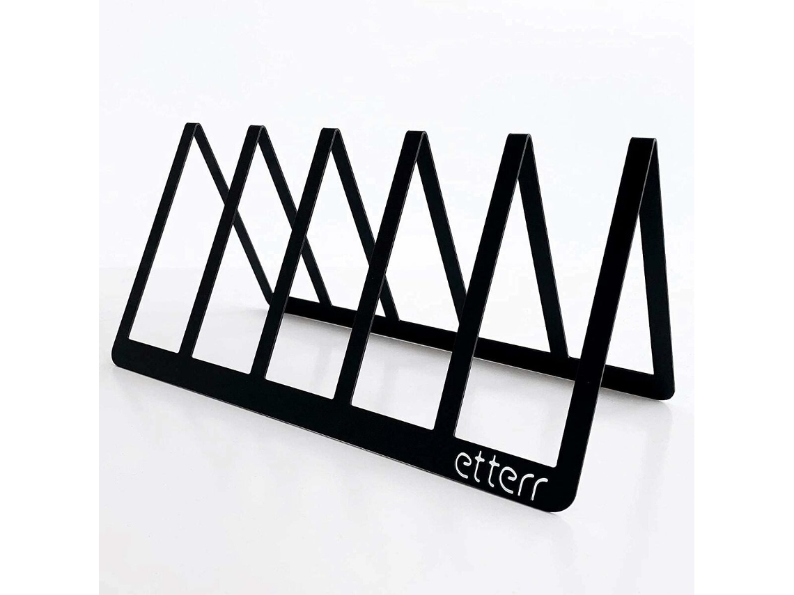 Expositor ETTERR Discos de vinilo Negro Acero al carbono 30 x 15 x 15 cm