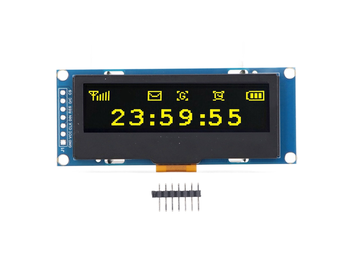 Veloriskku-módulo De Tela Oled De 2,23 Polegadas 128x32 Com Controlador Ssd1305, Interface Iic/spi, Cor Amarela
