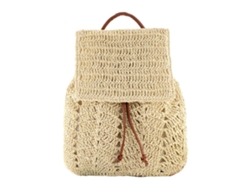Mochila delicada para mujer, bolso de hombro, bolso de playa de paja trenzada, bolso de mano para camping, uso diario, color beige.