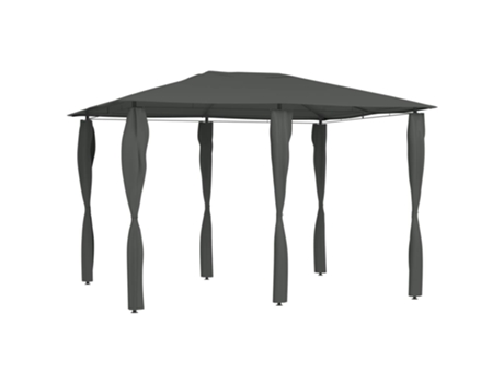 MAISON EXCLUSIVE Cenador con cubiertas de postes antracita 3x4x2,6 m 160 g/m²