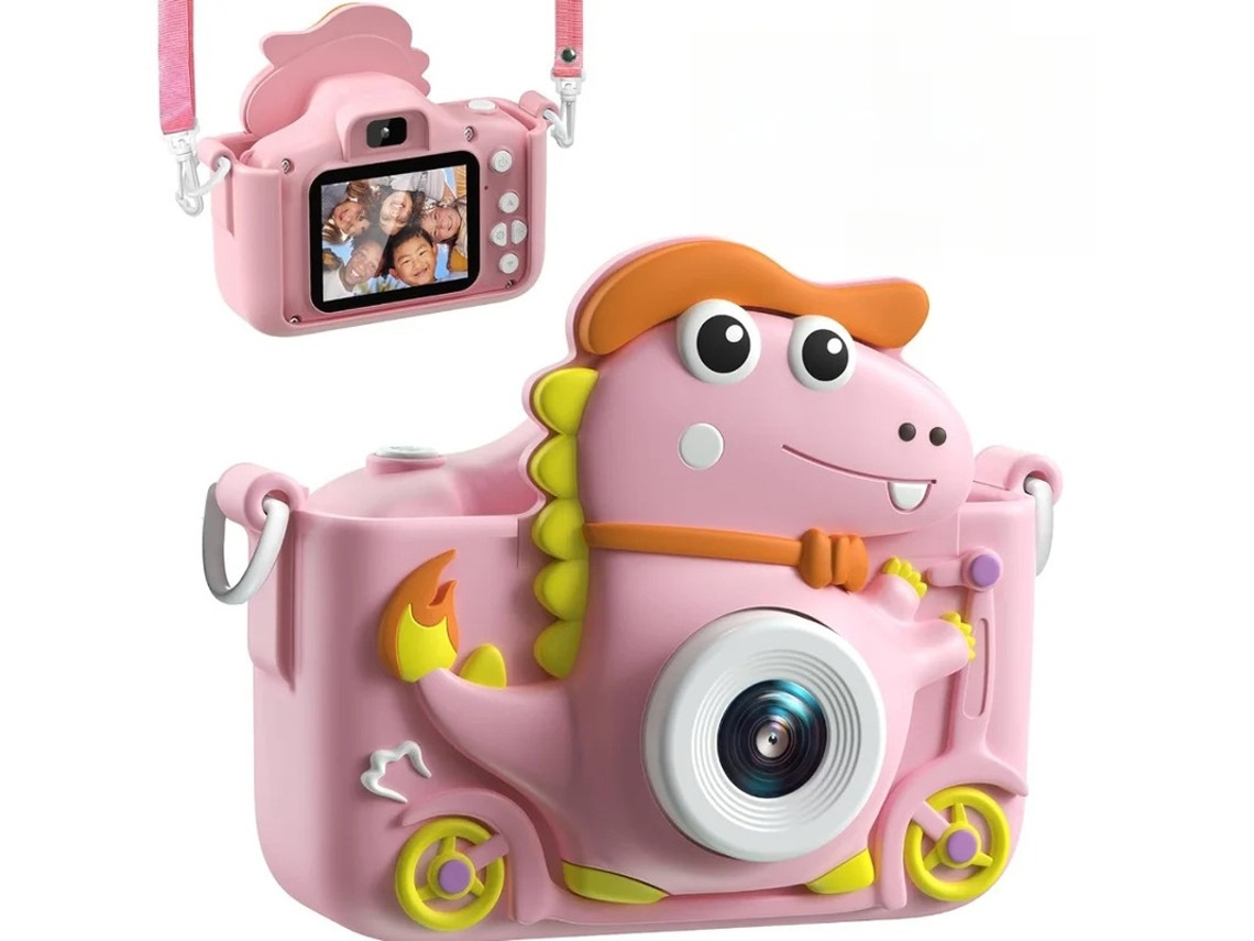 Minimáquina de fotografía infantil con dinosaurios Yizhood, cámara dual HD de 4800 W