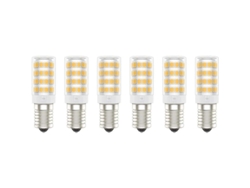 Bombillas Led E14, 5w (equivalente A 50w), Blanco Cálido (3000k), 220-240v, Sin Parpadeo, 300 Lúmenes, Paquete De 6 clase Energética A+