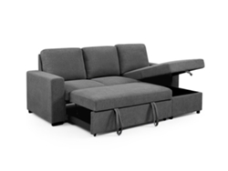 Sofá cama Luke Chaise Longue 234 cm Gris Oscuro Rebajas