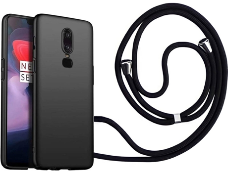 Funda Oneplus 6 Turtleshell Rígida con Collar Negro