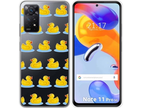 Carcasa Xiaomi Redmi Note 11 Pro TUMUNDOSMARTPHONE Dibujos Transparente Pato Multicolor