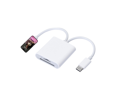 Adaptador de lector de tarjetas de memoria SD TF 2 en 1 para dispositivos iPhone/Ipad Android Win Max Linux MAOYI