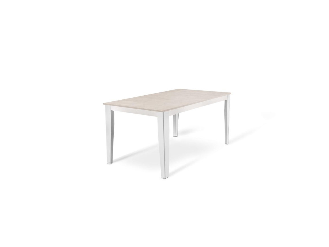 Grande - Mesa extensible (130/290 x 80 cm) en Melamina Blanco STONES