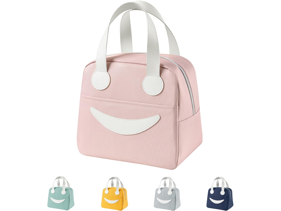 Bolsa térmica para almuerzo, fácil de limpiar, ideal para mujeres, hombres, niñas y niños. Chaberlu (rosa).