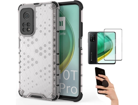 Kit Carcasa y Protector Xiaomi Mi 10T Pro Fullcover Rumble Popsocket