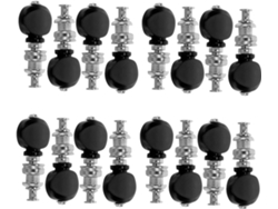 Juego De 16 Clavijas De Afinación Universales Para Ukelele Con Mango Negro.