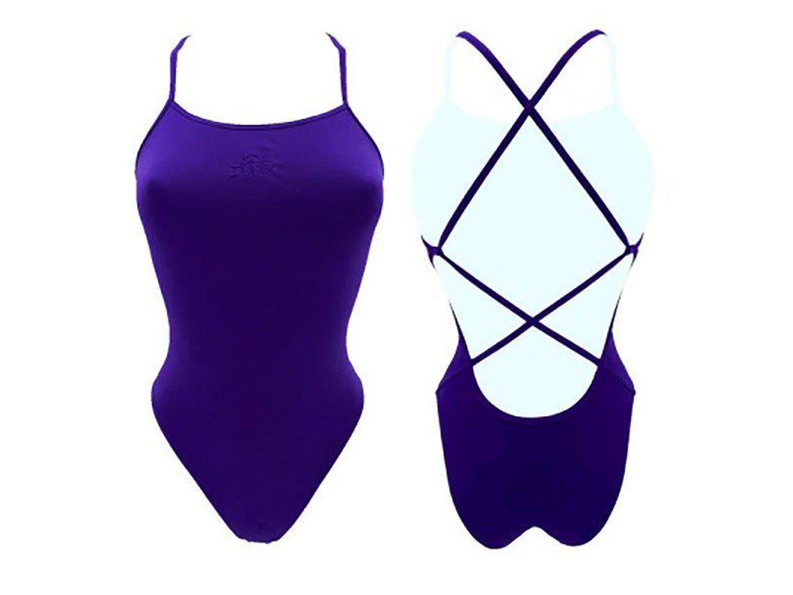 Traje de baño para Mujer TURBO Patron Sirene Morado para Natacion (S)