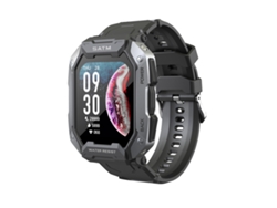 Smartwatch con pantalla TFT HD de 1,71 pulgadas, compatible con monitorización de frecuencia cardíaca y oxígeno en sangre. (negro)