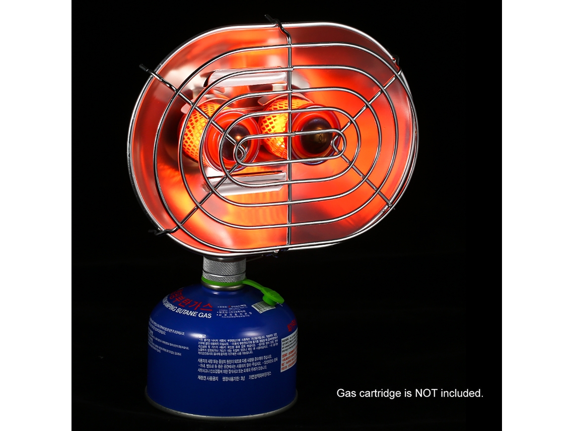 Calefactor De Aire Portátil Para Exteriores Con Dos Quemadores Para Camping Y Uso Al Aire Libre Con Base Plegable.