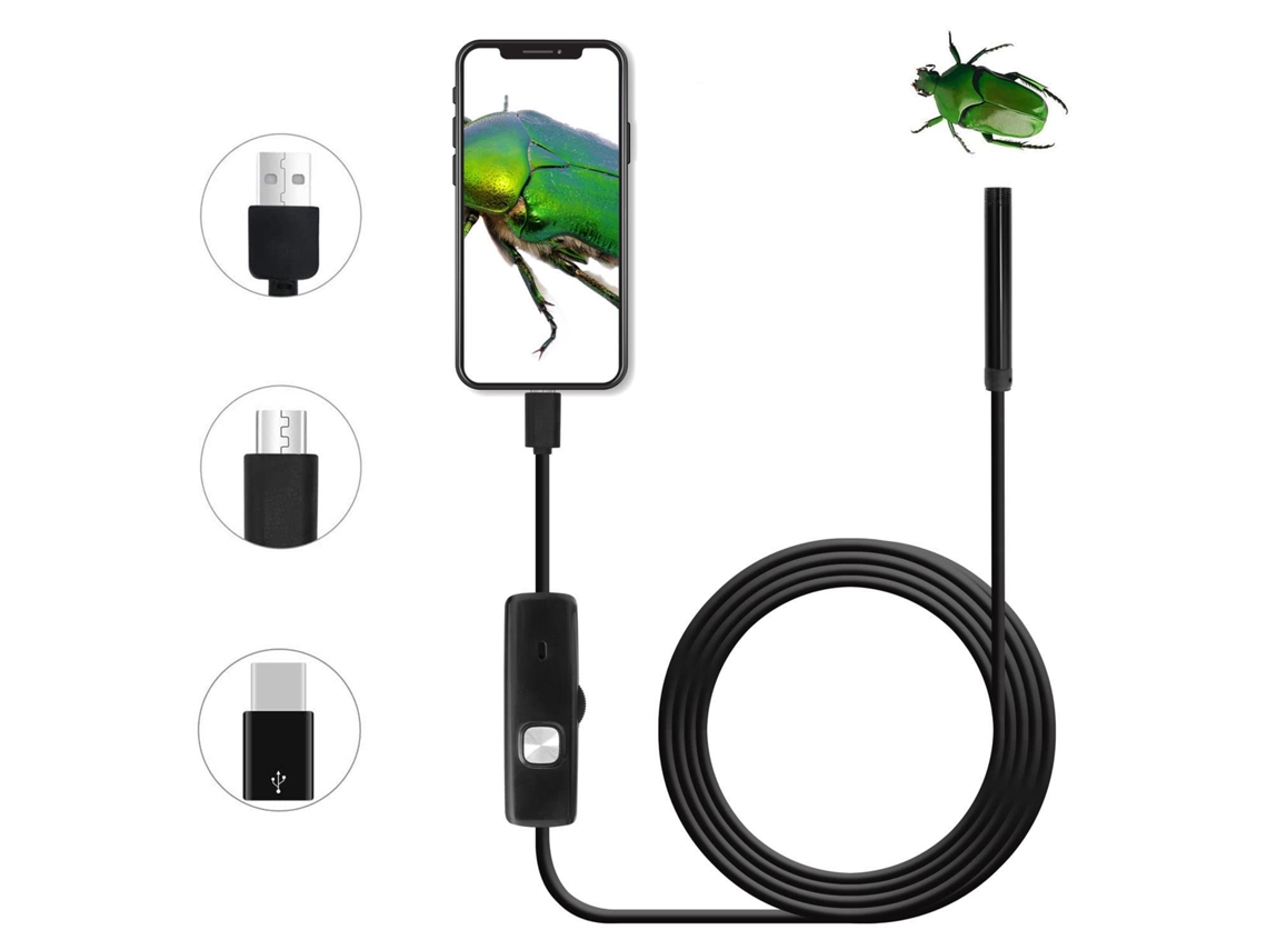 Endoscopio Usb Profesional, Diseño 3 En 1 Con Cable De Sonda Flexible, Cámara Hd Para Inspección Subacuática Fluida Y Mantenimiento Mecánico, Compatib