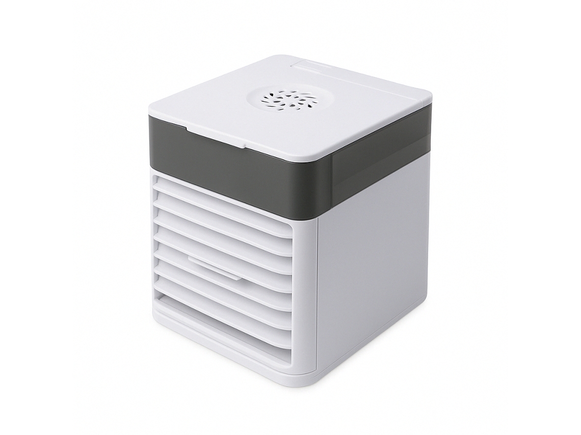 Pulverizador De Ar E Água | Compacto, Silencioso, Bateria Recarregável, Cabo Incluído Air Cooler New Fan Ultra Cooler Branco