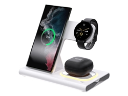 Cargador Inalámbrico Multifunción 3 En 1 Con Soporte De Carga Rápida (blanco (versión Samsung))