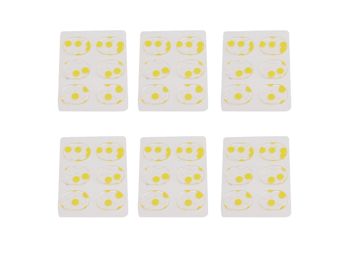 36 Amortiguadores De Gel De Silicona Suave Para Tambores, Para Control De Tono, Con Puntos Plateados Y Amarillos.