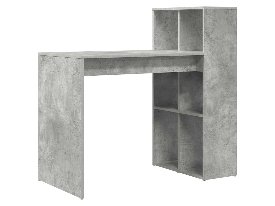Escritorio | Escritorio gris de 108 x 55 x 103,5 cm, madera tratada.