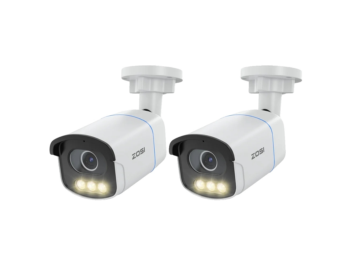 Cámara de seguridad Zosi C186 PoE, visión nocturna Aurora Lux True Color, apertura F1.0, C186 PoE OEM (paquete de 2)