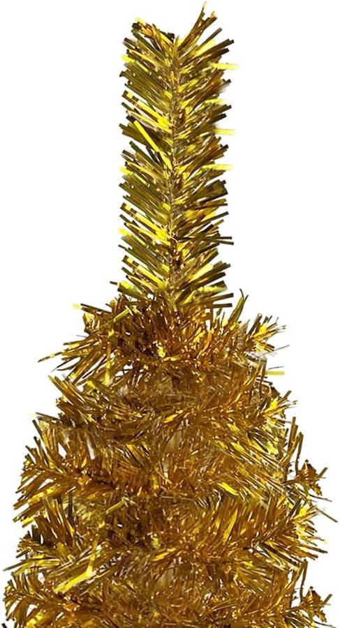 Árbol de Navidad VIDAXL con Luces LED y Bolas (Dorado - 150x43 cm)
