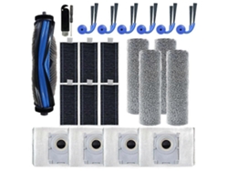 Kit de accesorios para la aspiradora X9 Pro Omni/X9 Pro: piezas principales, cepillo lateral, bolsa para el polvo, rodillo, paño.
