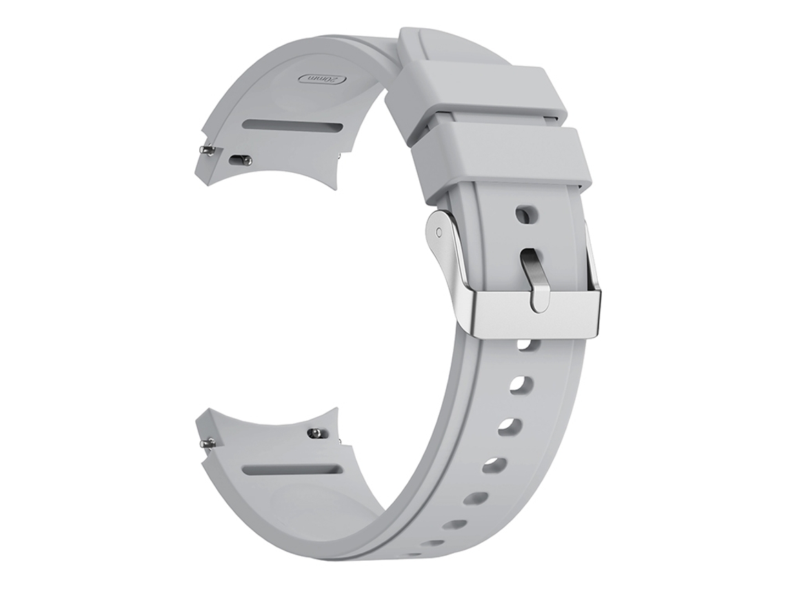 Bracelete Para Samsung Galaxy Watch 4 (44mm) - Silicone - Cinza Claro