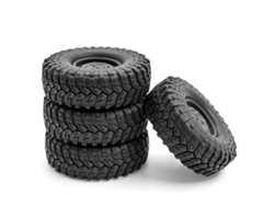Pneus Com Wheels para carro RC 1/10 Traxxas TRX-4 Axial SCX10 90046 90047 CC10 Crawler