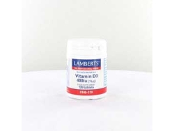 Complemento Alimentar LAMBERTS Vitamina D 400 Ui 10Μg 120 Tabs (60 Cápsulas)